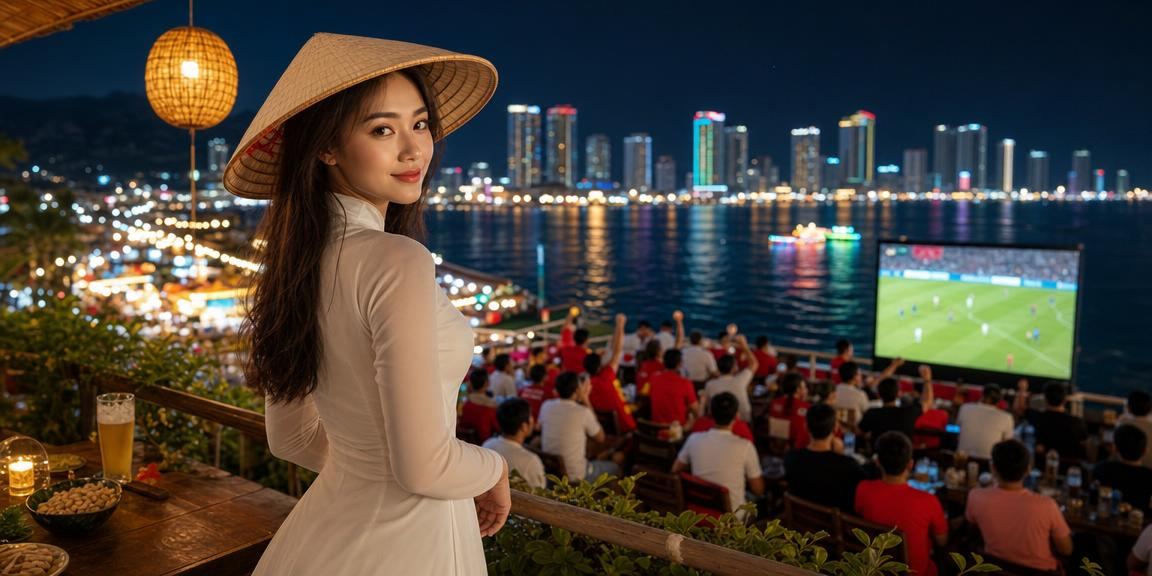 Không gian casino hiện đại với ánh đèn ấm tại Việt Nam, người chơi đang tham gia bàn bài